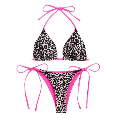 leopard string bikini.